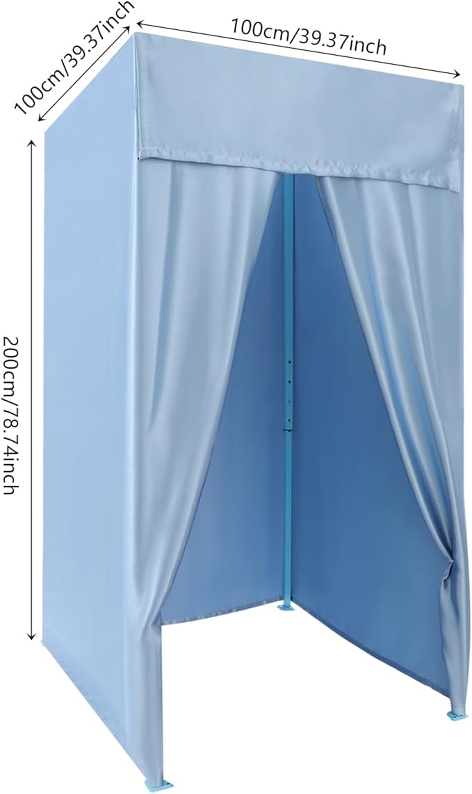 Portable Privacy Dressing Room Folding Fitting Room Portable Dressing Room Freestanding Foldable Changing Room with Curtain for Indoor Fashion Photoshoots, Camping, Or Pool