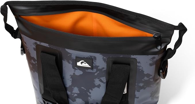 Quiksilver Zipperless Backpack Cooler 30L, Holds 36 Cans, 48 Hour Insulation, Leakproof & Waterproof Design, Heavy Duty TPU, IPX7, Padded Straps, Kangaroo Pockets
