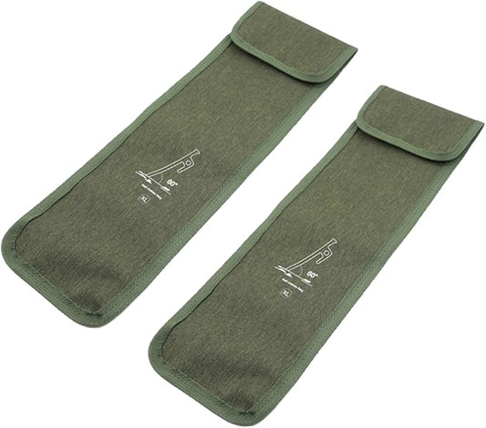 2Pcs Tent Stakes Bags Puncture Resistant Tent Peg Storage Bags Large Capacity Waterproof Nail Pouch for Hiking Camping (2Pcs XL)