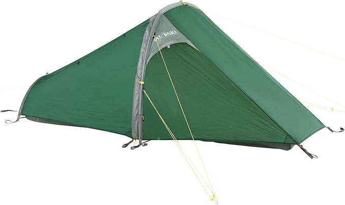 Tatonka Kyrkja 1 Person Tent Waterproof Very Light Tunnel Tent with Small Pack Size Side Entrance and Apse 270 x 125 x 90 cm