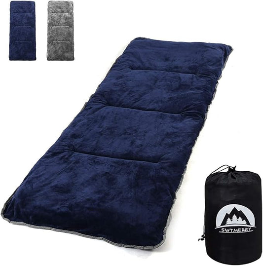 Sleeping Cot Pads (75" x 28") with Elastic Straps Portable for Outdoor & Hiking, Cotton Soft Thick Camping Cot Pad,Waterproof