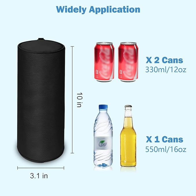 KENOBE 2-Pack Insulated Golf Cooler Bag with Shoulder Straps, Portable Camping Case Waterproof Soft Compact Beer Sleeve for Bottled Water, Picnic Fishing Hiking Essentials