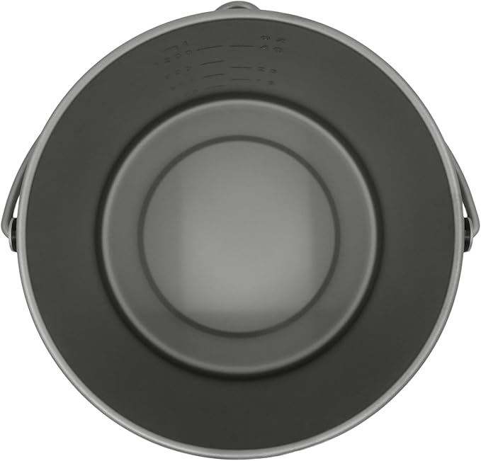 Kuvik 1600ml (54 oz) Titanium Pot with Bail Handle - Ultralight and Compact Pot for Backpacking, Camping, and Survival