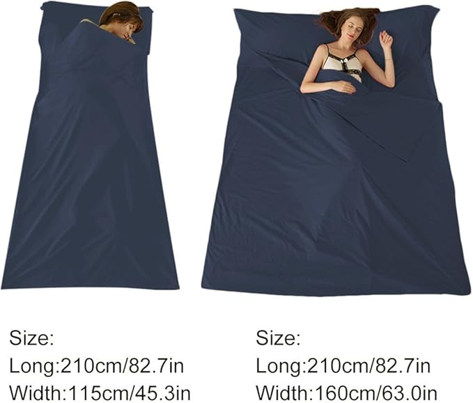 Sleeping Bag Liner Travel Sheets for Hotel Camping Sheets Travel Bed Sheets for Hotel Lightweight Single &Double Compact Sleeping Bag Sack Breathable Travel Sleeping Bag for Hotels Adult Compact Sacks