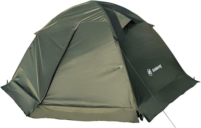1/2 Person Backpacking Tent for 4 Season, Winter Ultralight Extreme Cold Weather Tents for Camping Easy Setup Waterproof Double Layer Tent for Family Outdoor Hiking Mountaineering