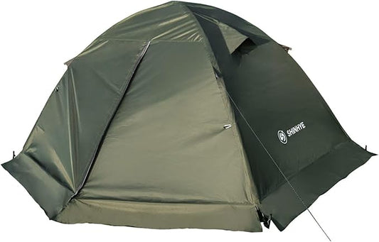 1/2 Person Backpacking Tent for 4 Season, Winter Ultralight Extreme Cold Weather Tents for Camping Easy Setup Waterproof Double Layer Tent for Family Outdoor Hiking Mountaineering