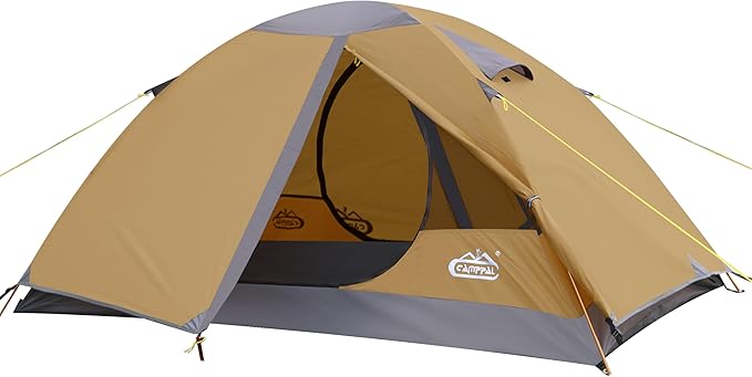 2 Person Backpacking Tent, Waterproof Windproof Two Person Tent, Lightweight Easy Setup 2 Man Tent for Camping Hiking Cycling