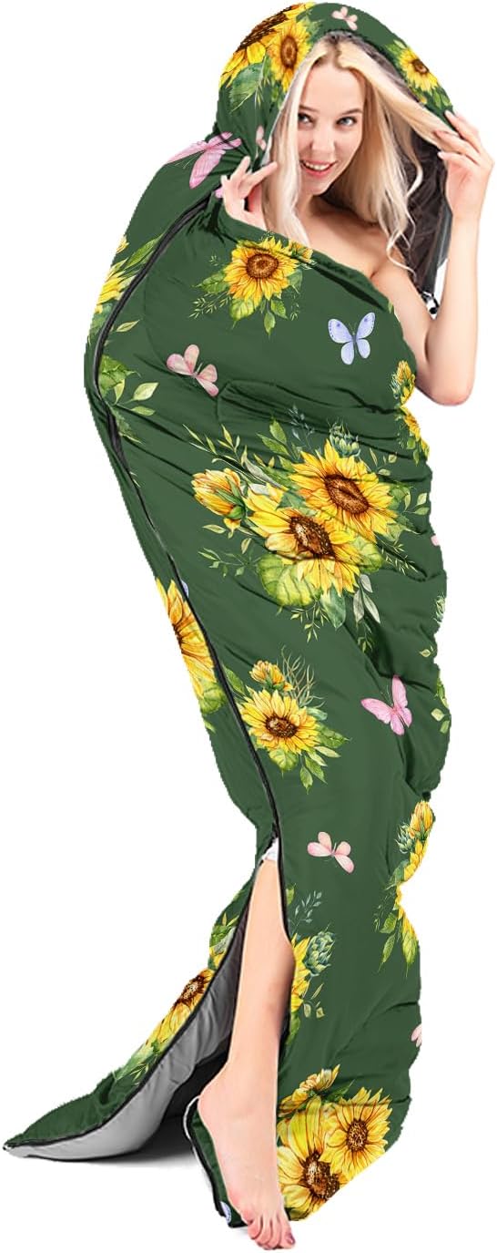 Sleeping Bags for Adults and Kids Camping Sleeping Bags for Girls and Boys Lightweight Waterproof Cold/Warm 3-Season Outdoor Travel with Compression Bags
