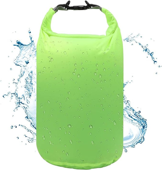 R2Depot Waterproof Dry Bag, 5L/10L/20L/40L/70L Dry Storage Bag for Kayaking, Gym, Hiking, Swimming (Green, 5L)