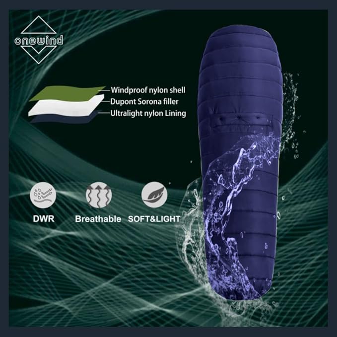 Onewind Hammock Top Quilt with Footbox, Lightweight and Portable Sleeping Quilt Camping Sleeping Bag for Backpacking and Hiking