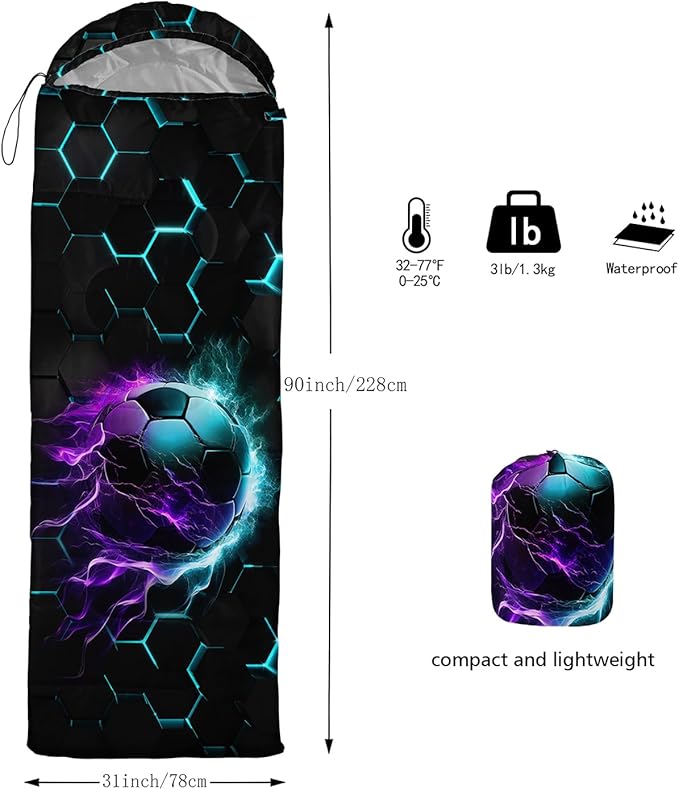 Sea Turtle Sleeping Bag for Kids Boys Girls,Ocean Themed Camping Gear,Waterproof Compact Sleeping Bag for Camping Backpacking Outdoor Hiking.