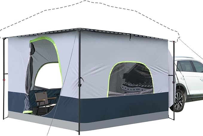 UNP Camping Canopy - Inner Tent - Side Tents - SUV Camping Cube for 10' x 10' Pop Up Canopies (Canopy Pole/Shelter NOT Included) (Dark Blue-SUV Cube Tent)