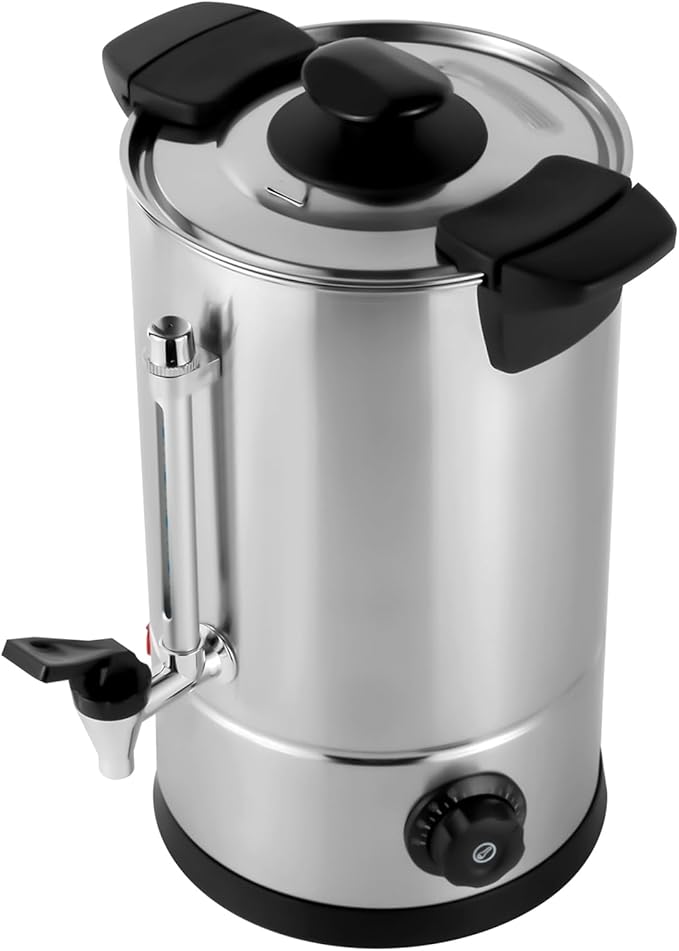 8L/2.11gal Commercial Grade Stainless Steel Coffee Urn, Coffee Maker Hot Water Urn 1000W Upgraded Power, Quick-Brewing Coffee Maker for Home, Party, Office, Wedding