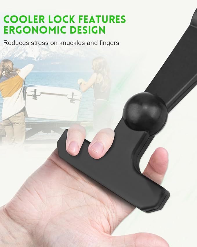 4 Pack Cooler Replacement Rubber Latches Fit for YETI RTIC Coolers, Quick Mounting, Black
