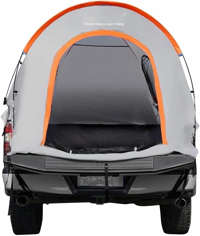 Truck Bed Tent, 6.4'-6.7' Pickup Truck Tent with Rain Layer and Carry Bag, Waterproof PU2000mm Double Layer Truck Tent, Accommodate 2-3 Person, for Camping Traveling Outdoor Activities