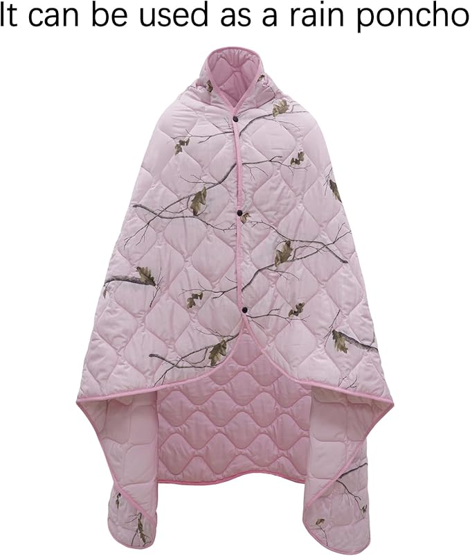 LOOGU Camo Blanket Waterproof Insulation Poncho Liner for Outdoor Camping, Hiking, Hunting, Survival, Backpacking, Picnicking