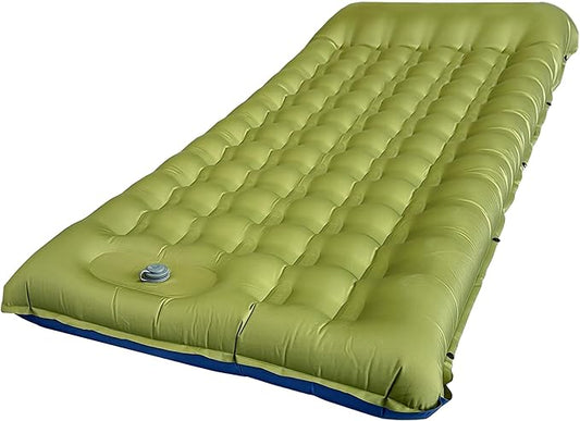Sleeping Pad for Camping - Thick Camping Mattress with Pillow, Built-in Foot Pump, Compact Portable Camping Mat for Backpacking, Hiking, Car Traveling, Beach, Tent