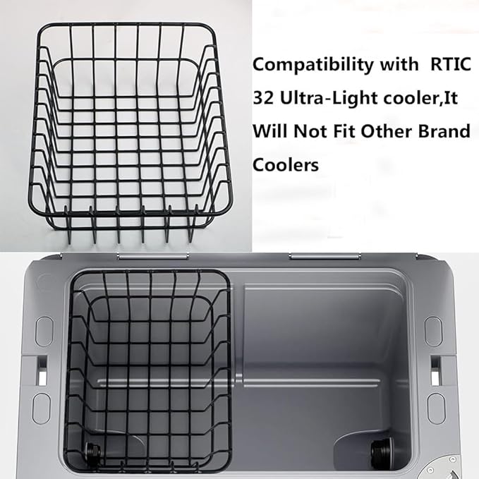 Cooler Basket for RTIC 32/52/72 Ultra-Light Coolers,Storage Dry-Goods Basket Fit for Coleman 54 Qt Steel Belted Cooler,Stainless Steel Wire Basket