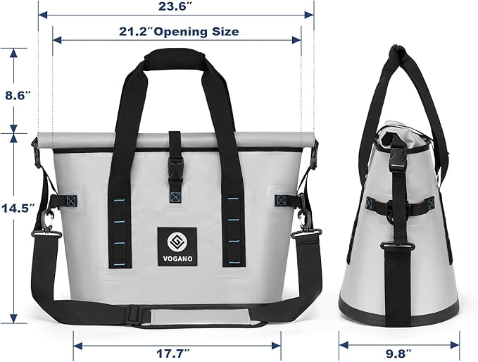40 Can Soft Cooler Bag - Insulated Leak-Proof Large Cooler Bag with Roll-Top Waterproof Seal | Portable Ice Chest for Camping, Beach, Travel, Picnics | 12HR Cold Retention
