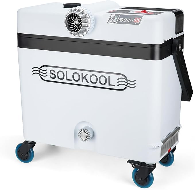 SoloKool Model V-ibe - Injection Molded Cooler, Portable Air Conditioner, & 35 Watt Bluetooth Speaker, 3-in-1 Design