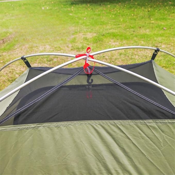 Single Mesh Tent, Ultralight Screen House with 3000 Waterproof Bathtub Floor 2 Door Ladder Design Perfect for Camping Hiking Backpacking Traveling Fishing