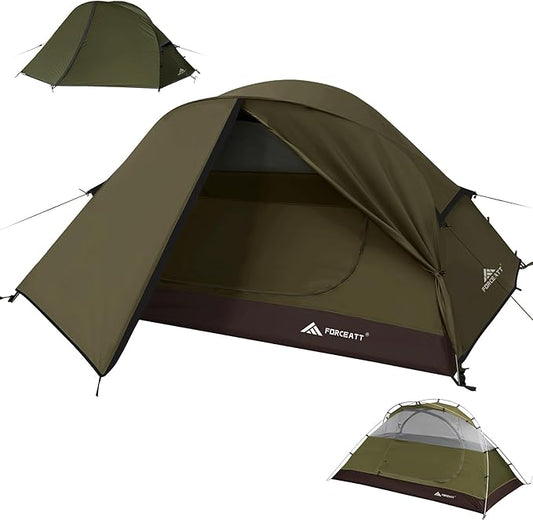Forceatt Camping Tent 2 Person, Backpacking Tent Waterproof & Windproof, Ultralight Instant Tent with Rain Fly for Camping, Hiking, Outdoor