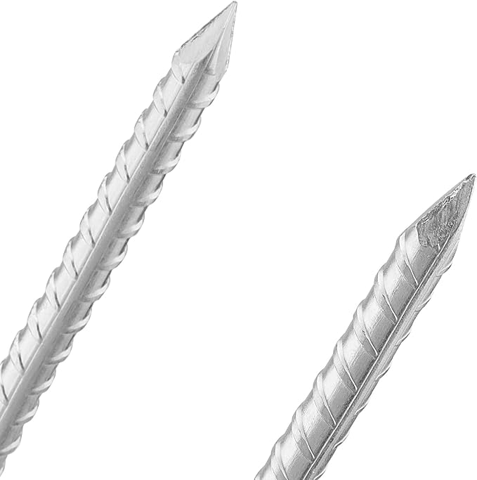 12 Pack 12 Inch U Shaped Rebar Stakes, Silver U Rebar Hook Ground Pegs, Trampoline Wind Anchors Stakes for Camping Tents