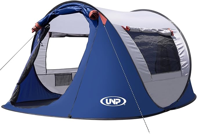 Pop-up Tent, 3 Person Camping Tent, Instant Portable Beach Tent, Easy Pop Up Shade Tents 2 Doors for Camping Hiking & Traveling with Carrying Bag