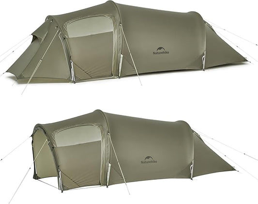 Naturehike Opalus 4 Season Camping Tent, Waterproof 2-3 Person Backpacking Tent, Double Layer Tunnel Winter Tents for Camping