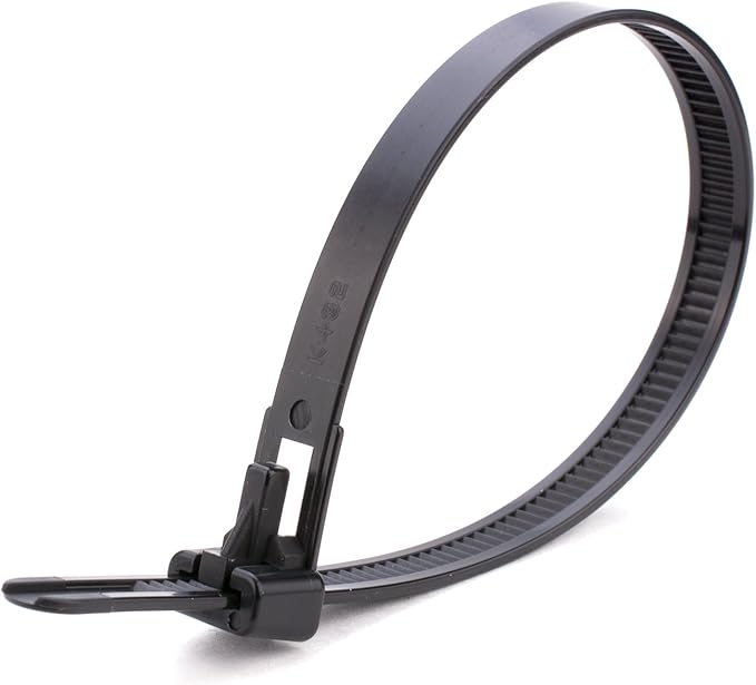 Reusable Zip Ties, 100 Pcs Assorted Fastening Cable Zip Ties 6" 8" 10" 12" Four Length Heavy Duty Nylon Self Locking Wire Ties