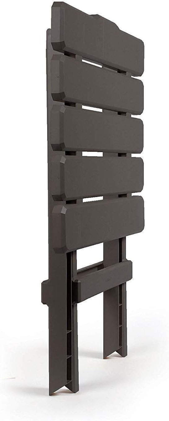 Camco 51885 Charcoal Large Adirondack Portable Outdoor Folding Side Table, Perfect for The Beach, Camping, Picnics, Cookouts & More, Weatherproof & Rust Resistant