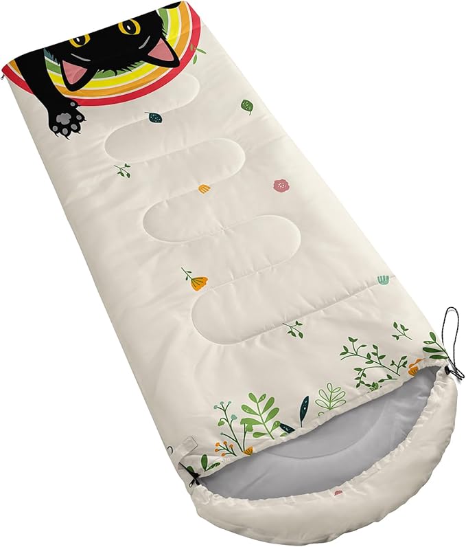 AILONEN Boys Sleeping Bag for Camping,Nautical Anchor,Lightweight & Waterproof,3 Season Warm & Cool Weather,Navy Blue Sleeping Bags for Kids Men Travelling,Outdoors