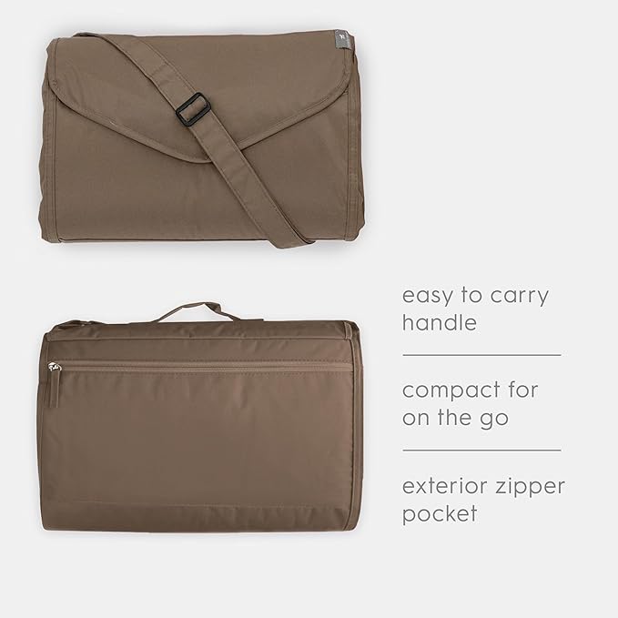 Little Unicorn 5'x5' Outdoor Family Picnic & Beach Blanket | Durable & Water-Resistant Fabric | Compact Fold & Easily Wipes Clean | Zipper Pocket (Sun Baked)