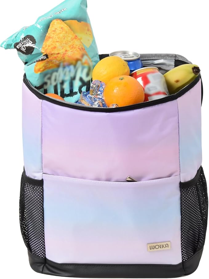 Wolka Cooler Backpack 30 Cans,Portable Backpack Coolers Insulated Leak Proof,Waterproof Soft Sided Cooler Bag for Travel,Beach,Camping,Picnic,Lunch Backpack for Women (Dream Cloud)