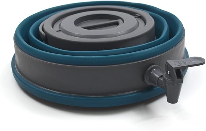 SAMMART 12.5L Portable Water Carrier,Collapsible Water Container, Emergency Cube Water Carrier, Outdoor Water Storage for Camping Hiking Climbing Backpacking (Deep Blue, M)