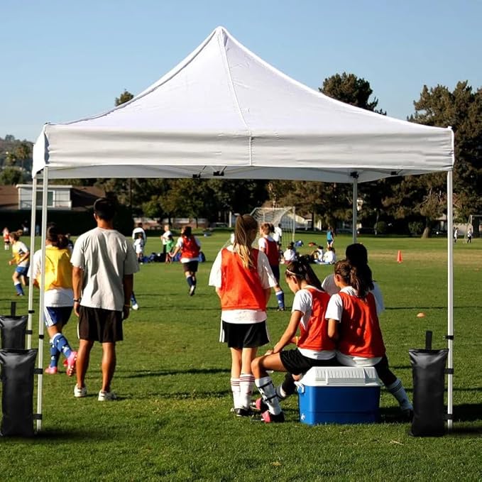 16 Pack SANWAY 448 LBS Sand Bags for Canopy (Unfilled)-Portable and Durable to Secure Tents, Canopies, and Umbrellas (Black)