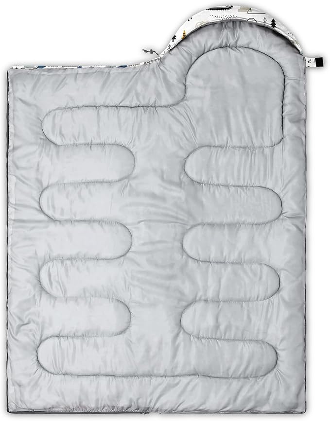 AILONEN Boys Sleeping Bag for Camping,Nautical Anchor,Lightweight & Waterproof,3 Season Warm & Cool Weather,Navy Blue Sleeping Bags for Kids Men Travelling,Outdoors
