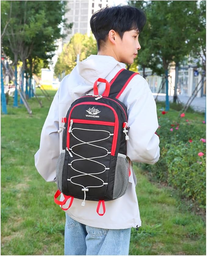 Foldable Lightweight Hiking Backpack Camping Cycling Travel Shopping Fitness Sports Backpack With Man And Women (Navy)