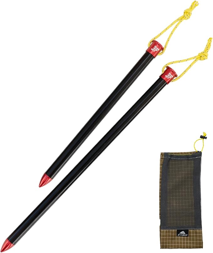 3F UL Gear 6/10PCS Lightweight Camping Tent Stakes, 5.9/7.8'' Hollow Aluminum Alloy Tent Pegs Ground Stakes, Essential Camping Accessories for Camping, Garden, Hiking (15cm-10pcs)