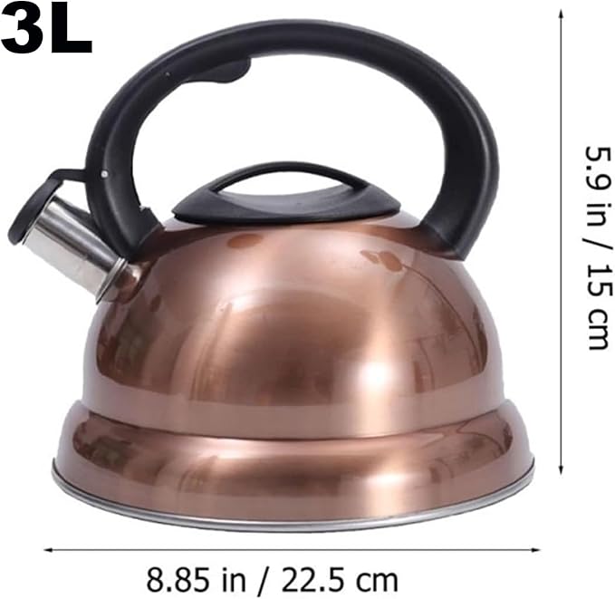 Camping Coffee Tea Pots Tea Kettle, Whistling Tea Pots with Ergonomic Heat-Resistant Handle for Stove