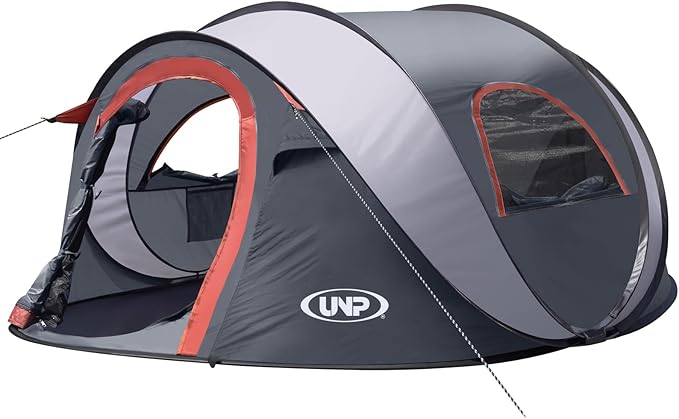 Pop-up Tent, 3 Person Camping Tent, Instant Portable Beach Tent, Easy Pop Up Shade Tents 2 Doors for Camping Hiking & Traveling with Carrying Bag