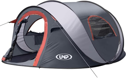 Pop-up Tent, 3 Person Camping Tent, Instant Portable Beach Tent, Easy Pop Up Shade Tents 2 Doors for Camping Hiking & Traveling with Carrying Bag