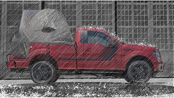 Car Tent Versatility Teardrop Awning Pickup Trucks Tour Portable Waterproof Car Rear Tent Sunshade Portable Shade Outside Camping Shelter Outdoor Car Tent Trailer Tent Roof Top for Beac