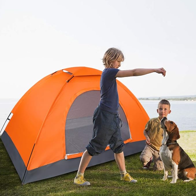 Camping Tent Dome Tent for Camping, Lightweight Portable Backpacking Tent, Family Dome Tent Small Easy Set Up Shelter Outdoor Camping Accessories for Camping, Hiking, Mountaineering or Beach