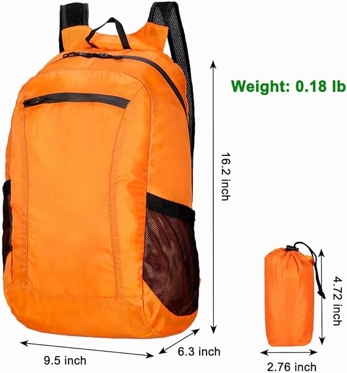 Foldable Daypack, Small Backpack, Hiking Backpack Daypack, Lightweight Waterproof Travel Packable Rucksack for Men and Women