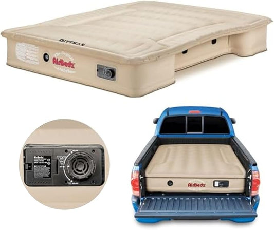Pittman - Truck Bed Mattress 6.5 Foot Bed > 6ft - The Original Airbedz Truck Bed Air Mattress 6.5 Bed - Full Size Truck Mattress with 25% More Bed Coverage for Pickup Truck Bed Camping - Tan