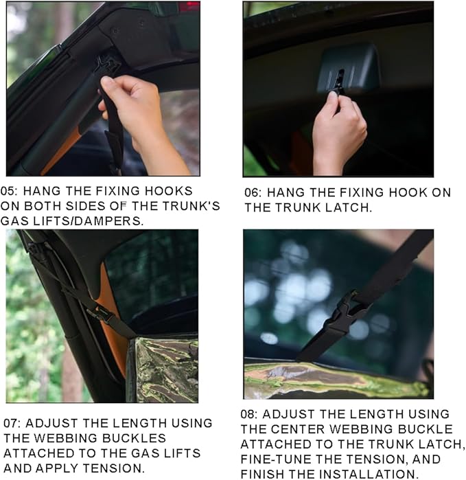 SUV 3 in 1 Tailgate Tent with TPU Window&Mesh Screen,Trunk Camping Tent, Waterproof 2000MM UPF 50+, Universal Fit Most Suvs