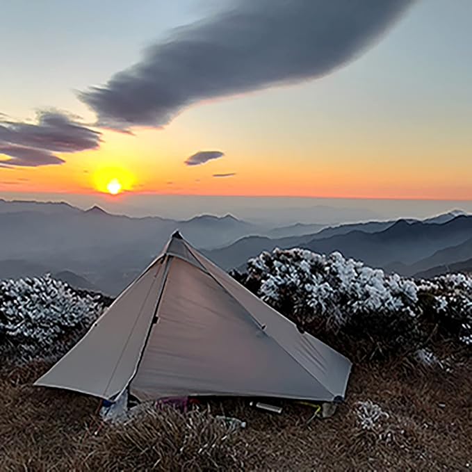 Ultralight Waterproof Tent, Double-Layer Three-Season Backpacking Tent for 1-Person Camping, Kayaking, Climbing, Hiking, Weighing in at only 2 pounds for The Tent