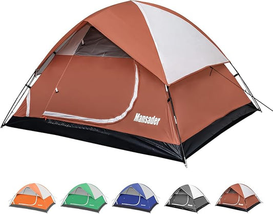 Camping Tent, Waterproof 2/3/4 Person Tents for Camping, Lightweight Easy Set Up Outdoor Hiking Tent Backpacking Tent with Carry Bag, Backpack Tent Suit for Family Beach Hiking Travel