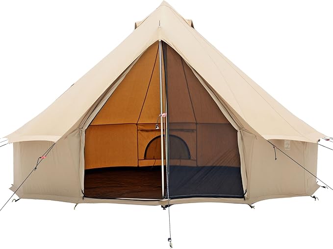 WHITEDUCK Regatta Canvas Bell Tent - w/StoveJack, Waterproof, 4 Season Luxury Camping and Glamping Yurt Tent Outdoor